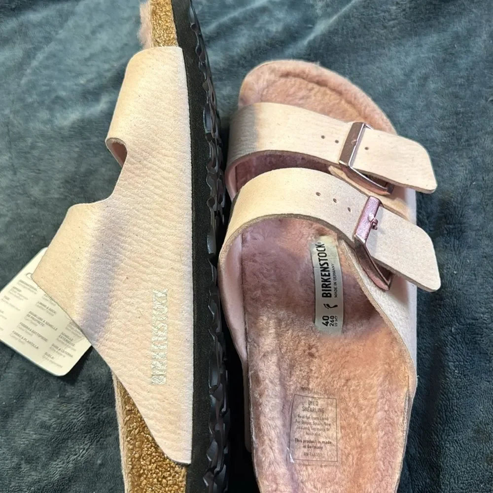 Womens Birkenstock Shearling Arizona Shoe - Picture 5 of 5